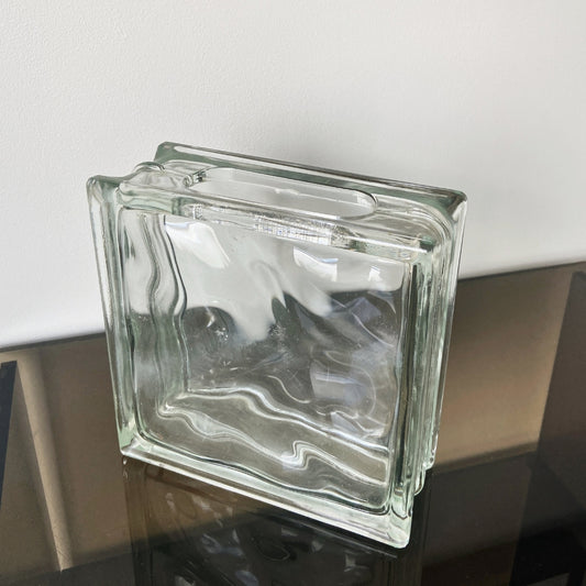 Mid-century glass block vase