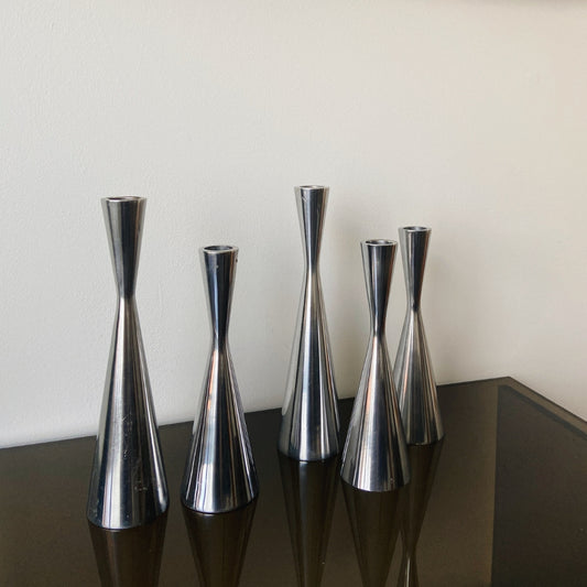 Set of 5 Retro IKEA hourglass candle holders