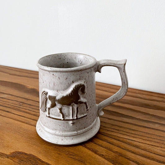 Vintage 70s horse mug