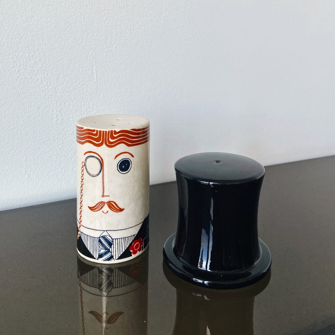 Rare monocled salt + pepper set